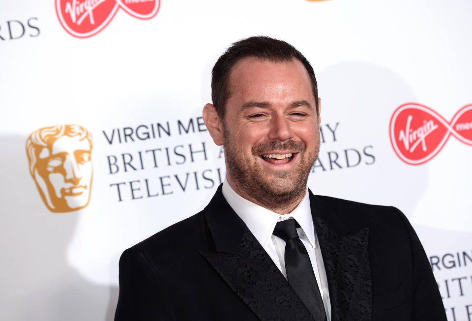 LONDON, ENGLAND - MAY 12:  Danny Dyer the Press Room at the Virgin TV BAFTA Television Award at The Royal Festival Hall on May 12, 2019 in London, England. (Photo by Jeff Spicer/Getty Images)