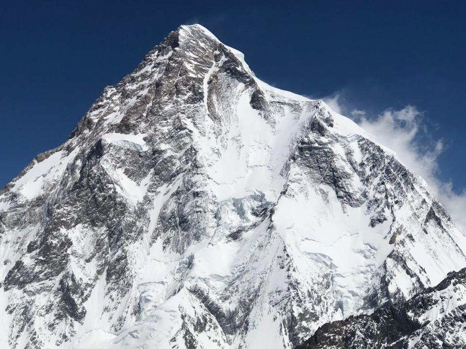 K2, as seen from Broad Peak at 6,300 metres.