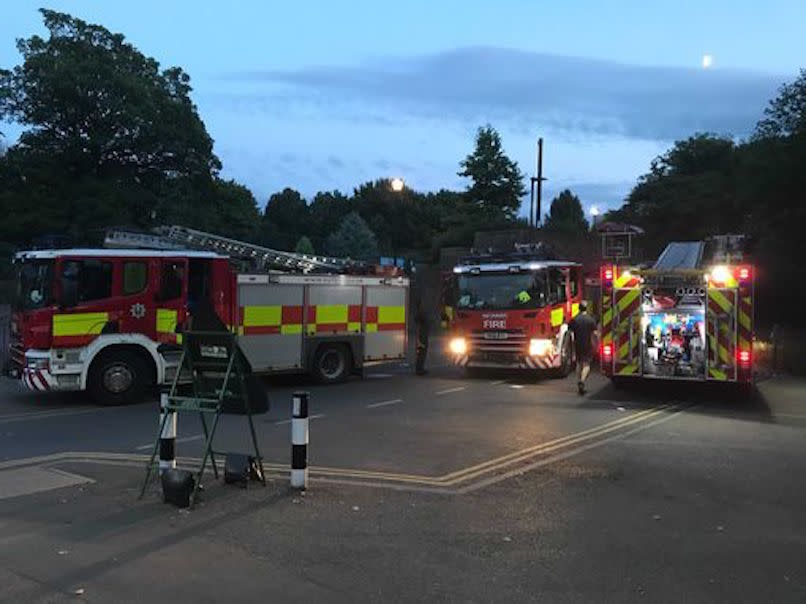 A number of fire engines attended the scene at Crookes Valley Park in Sheffield, where a body was recovered. (Reach)