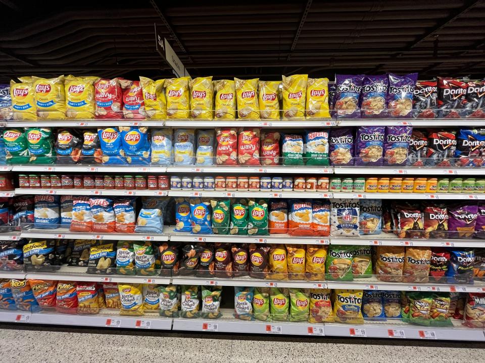 One of the snack aisles at Wegmans.