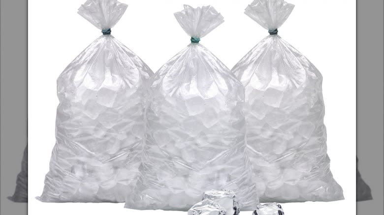 Three bags of ice