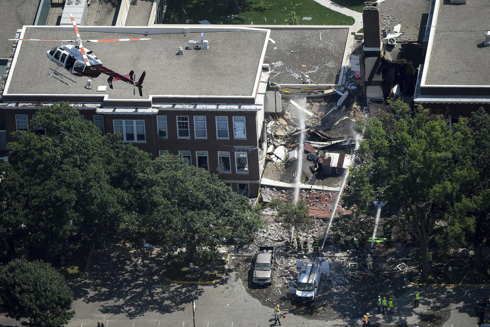 Minneapolis school building collapses after explosion