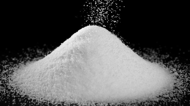a mound of table salt