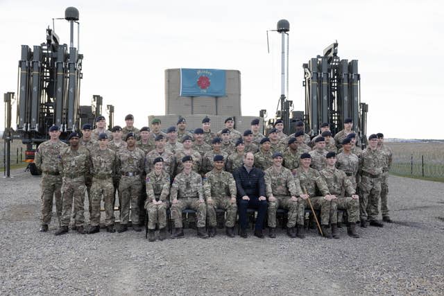 The Prince of Wales during a visit to the British armed forces in Rzeszow, Poland 