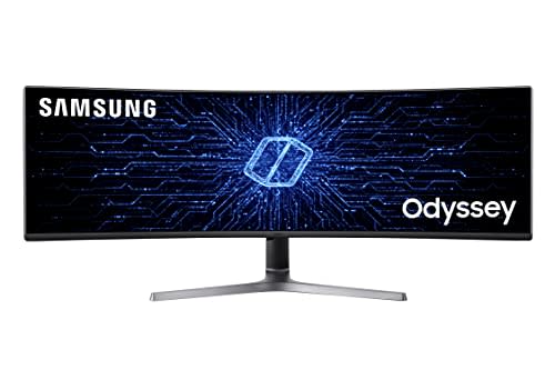 SAMSUNG Odyssey CRG Series 49-Inch Dual QHD (5120x1440) Gaming Monitor, 120Hz, Curved, QLED, HD…