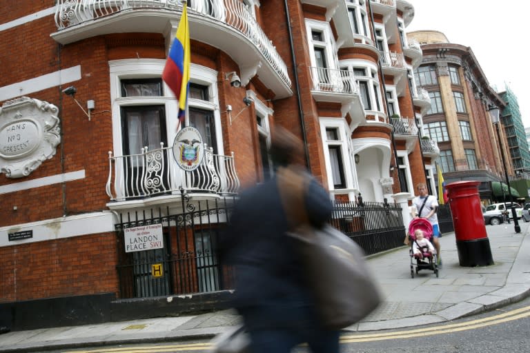 The Ecuadorian embassy in central London where WikiLeaks founder Julian Assange has lived for four years