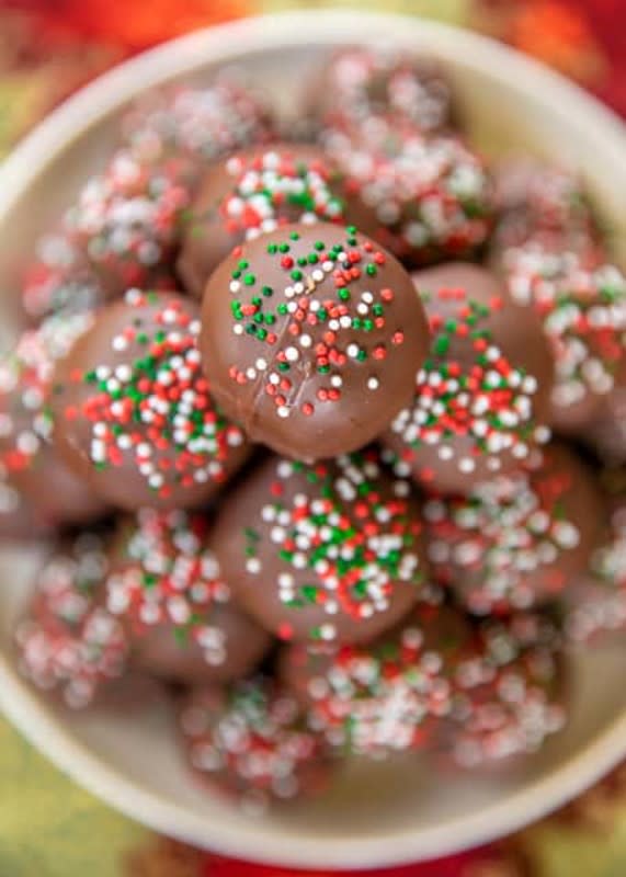 <p>Plain Chicken</p><p>A Christmas twist on a favorite candy bar.</p><p><strong>Get the recipe: <a href="https://www.plainchicken.com/butterfinger-balls-football-friday/" rel="nofollow noopener" target="_blank" data-ylk="slk:Butterfinger Bars;elm:context_link;itc:0;sec:content-canvas" class="link ">Butterfinger Bars</a></strong></p>