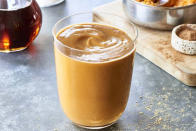 <p>The only thing better than pie? Drinks that taste like pie. Mind: blown.</p><p>Get the recipe from <a href="http://healthyblenderrecipes.com/recipes/vegan_sweet_potato_pie_smoothie1" rel="nofollow noopener" target="_blank" data-ylk="slk:Healthy Blender Recipes" class="link ">Healthy Blender Recipes</a>.</p><p><br></p>