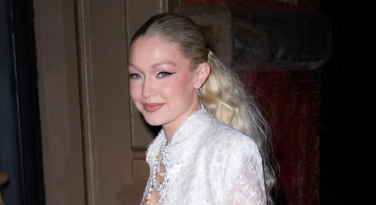 Gigi Hadid wows in a white lace outfit as she celebrates her 27th birthday