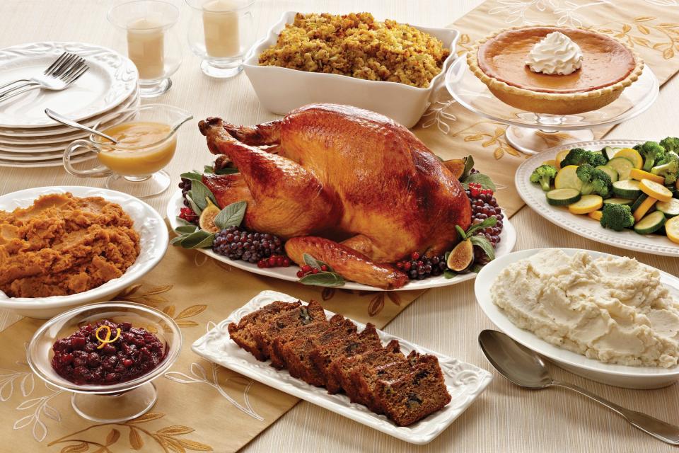 A traditional Thanksgiving dinner is expected to cost about $64 this year.