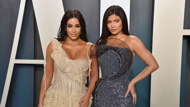 PHOTO: In this Feb 9, 2020 file photo Kim Kardashian and Kylie Jenner attend the 2020 Vanity Fair Oscar Party at Wallis Annenberg Center for the Performing Arts on in Beverly Hills, Calif. (David Crotty/Patrick McMullan via Getty Images, FILE)