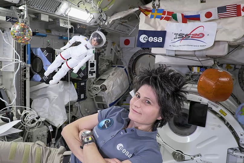 Barbie and Italian astronaut Samantha Cristoforreti went boldy where no dolls had gone before.