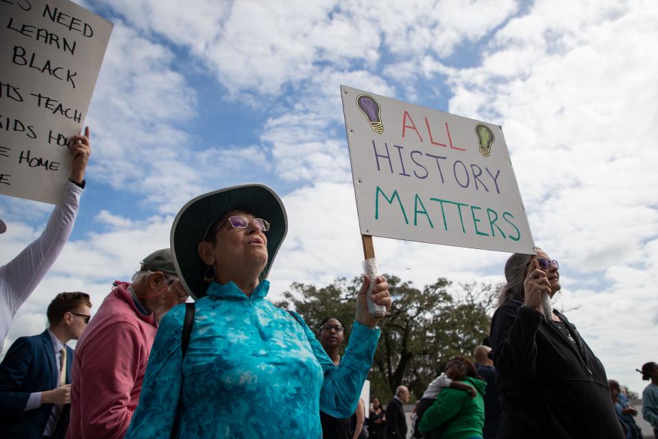 Hundreds participated in a march in early 2023 in response to Gov. Ron DeSantis’s efforts to block diversity programs and the AP African American history class from Florida classrooms. U.S. News & World Report earlier this year gave Florida the nation’s top ranking amid waves of controversy as DeSantis seeks to upend the higher education landscape.