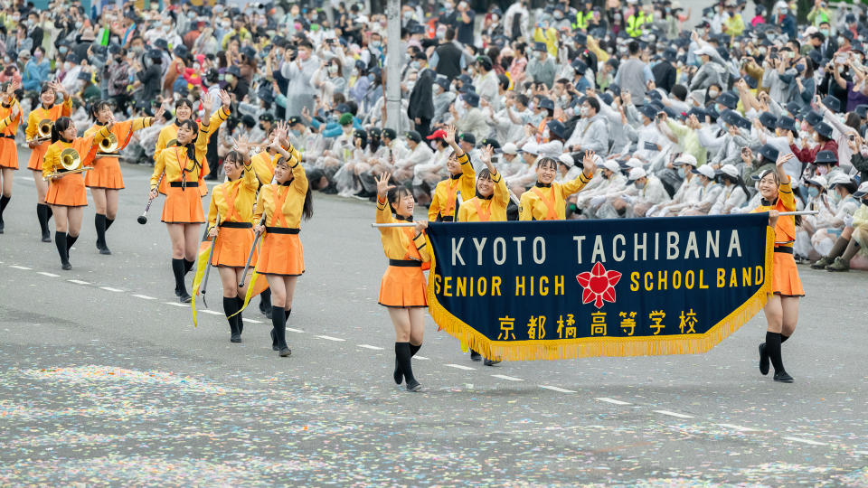 ▲日本京都橘高校吹奏樂部來台颳起「橘色旋風」。