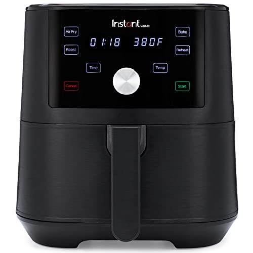 Instant Vortex 6 Quart Air Fryer, Customizable Smart Cooking Programs, Digital Touchscreen and…