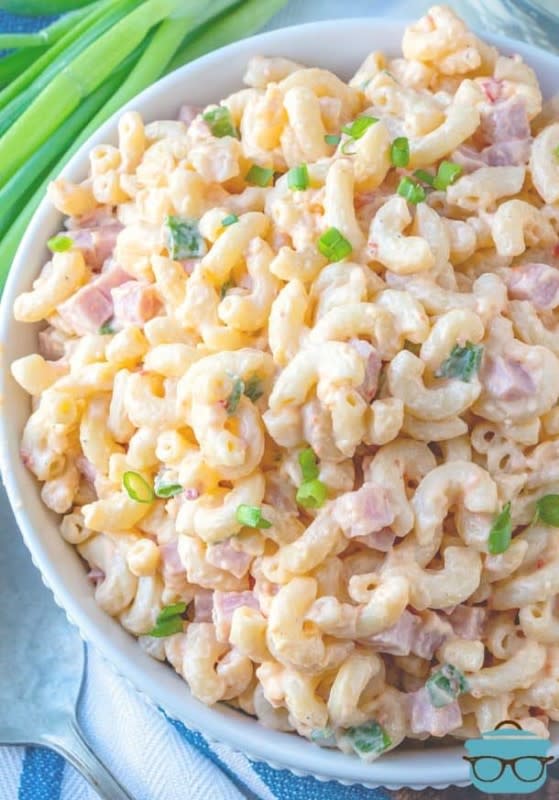 <p>The Country Cook</p><p>Store-bought pimento cheese is the star of this dish.</p><p><strong>Get the recipe: <a href="https://www.thecountrycook.net/pimento-cheese-macaroni-salad/" rel="nofollow noopener" target="_blank" data-ylk="slk:Pimiento Cheese Macaroni Salad;elm:context_link;itc:0;sec:content-canvas" class="link rapid-noclick-resp">Pimiento Cheese Macaroni Salad</a></strong></p>