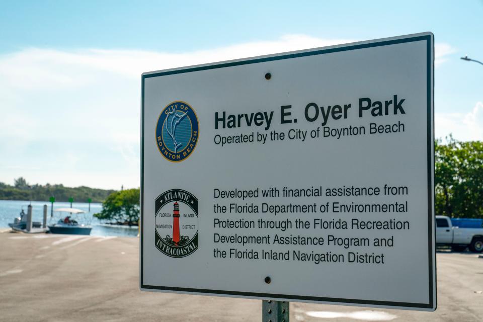 Non-charter boats get ready to leave the docks at the Harvey E. Oyer Jr. Park boat ramp in Boynton Beach, Florida on September 19, 2023. 