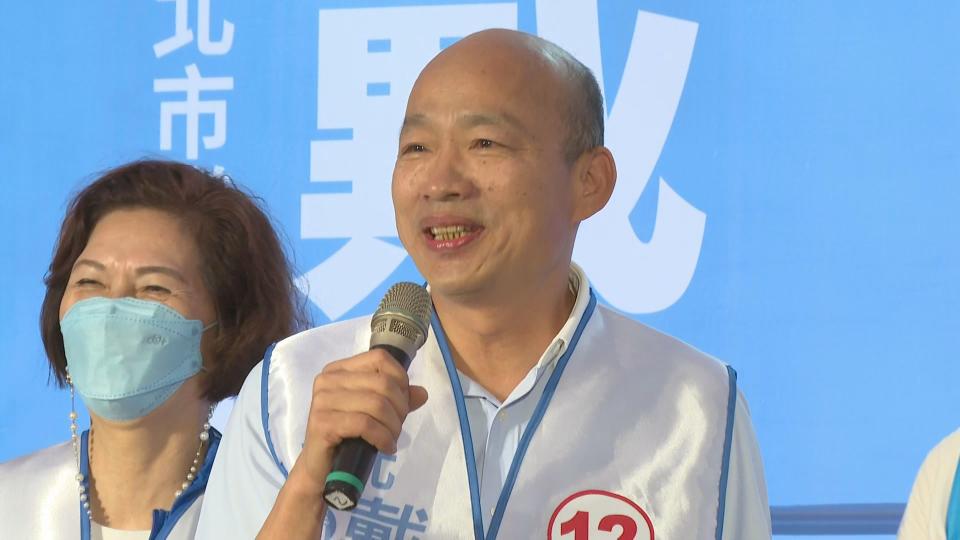 韓國瑜復出首戰積極輔選，贏得相當漂亮。（資料畫面）