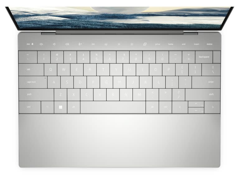 El singular teclado de la Dell XPS 13 Plus, con las teclas de función disimuladas en un cristal sensible al tacto