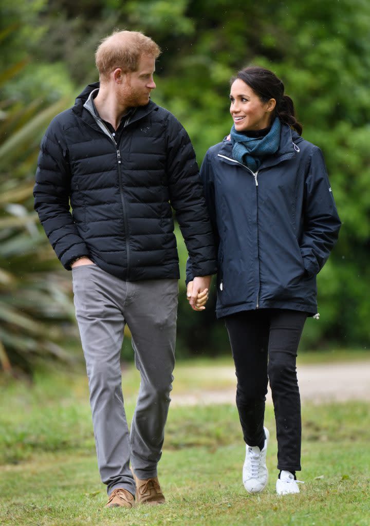 Prince Harry and Meghan Duchess of Sussex visit Abel Tasman National Park in New Zealand / Credit: Getty Images