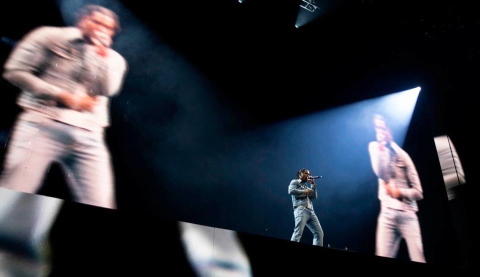 Lil Baby, GloRilla, GLOSS UP and Hunxho on their “It’s Only Us Tour” stop at Raleigh, N.C.’s PNC Arena, Monday night, Sept. 11, 2023.