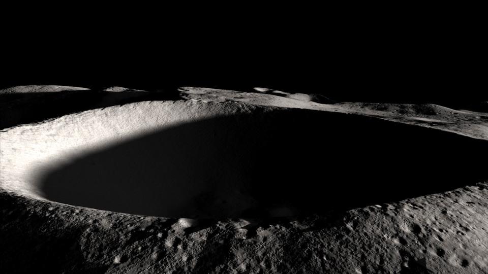 Permanently shadowed craters at the lunar poles could eventually host infrared telescopes.