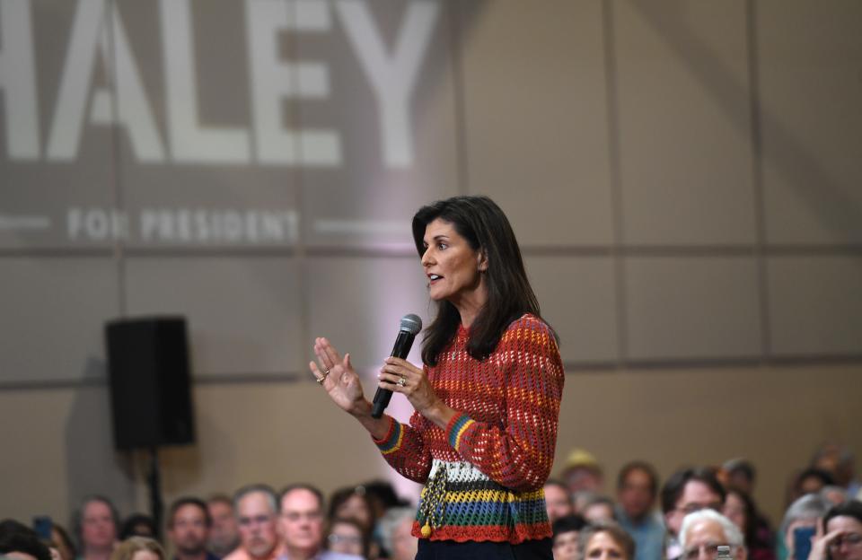 Republican presidential candidate Nikki Haley held a 'RALLY WITH NIKKI HALEY' campaign event at the Cannon Centre in Greer on May 4, 2023.