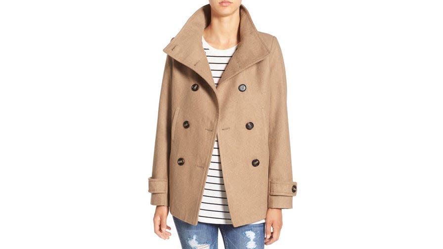 This classic coat is a shopper favorite in any color.