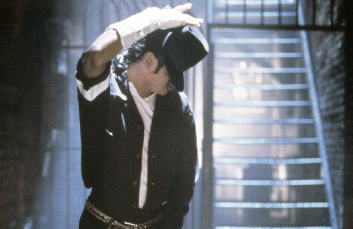 Michael Jackson strikes a pose in his controversial 1991 music video 