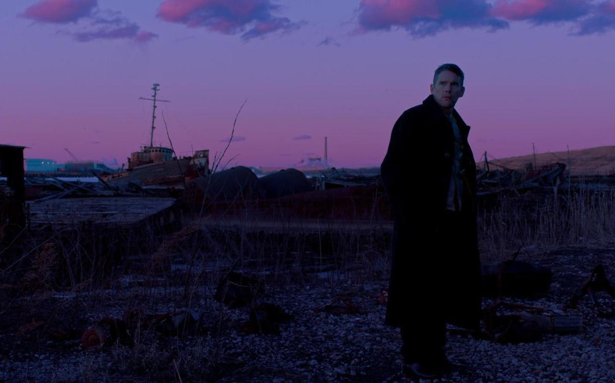 Ethan Hawke plays a minister in 'First Reformed,' (2017) a film that prompts viewers to rethink what they assume they already know, from politics to religion to the climate crisis. (A24)