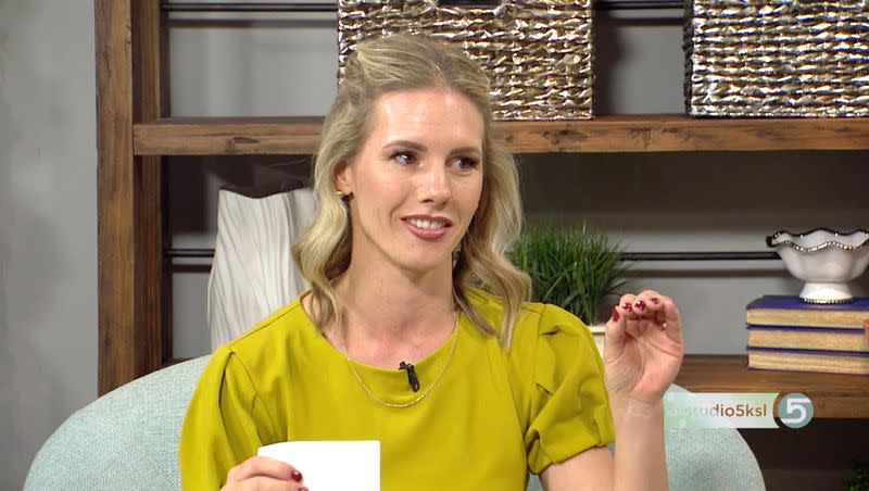 Ruby Franke is pictured on a talk show in 2018. The popular YouTuber was arrested in August 2023 and charged with six counts of aggravated child abuse.