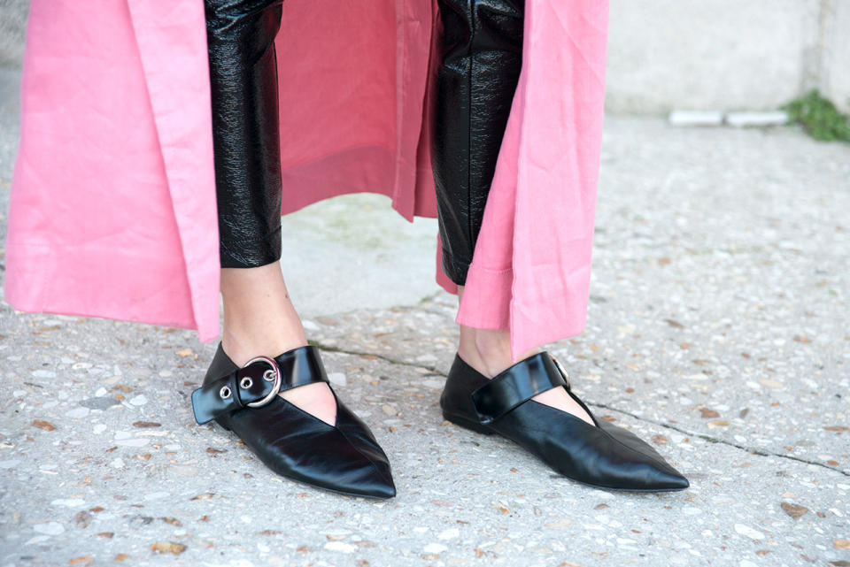 <h2>Babouche Flats</h2> <p>Love it or hate it, Céline's babouche shoe is the fashion editor's favorite of 2016. The quirky silhouette inspired by the Moroccan original only strengthens the rise of the flat shoe trend. Although this buckled version is sold out everywhere, we suggest opting for the backless, fold-over slipper option for easy wear.</p> <h4>Getty Images</h4>