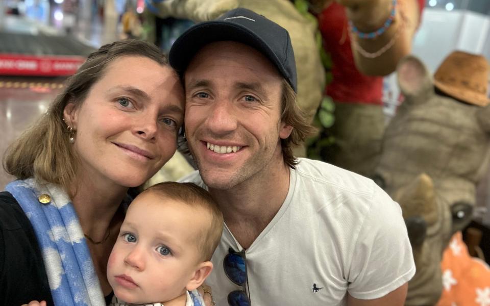 Annabel Fenwick Elliott and her family on route to Mauritius