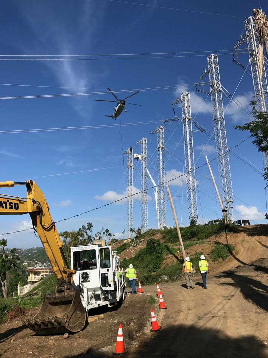 Mammoth Energy Services subsidiary Cobra Acquisitions deployed workers both on the ground and in the air as it worked to help rebuild Puerto Rico's electrical transmission and distribution grids after Hurricane Maria.