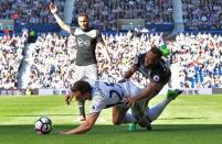 Britain Football Soccer - West Bromwich Albion v Southampton - Premier League - The Hawthorns - 8/4/17 Southampton's Nathan Redmond in action with West Bromwich Albion's Craig Dawson Reuters / Anthony Devlin Livepic