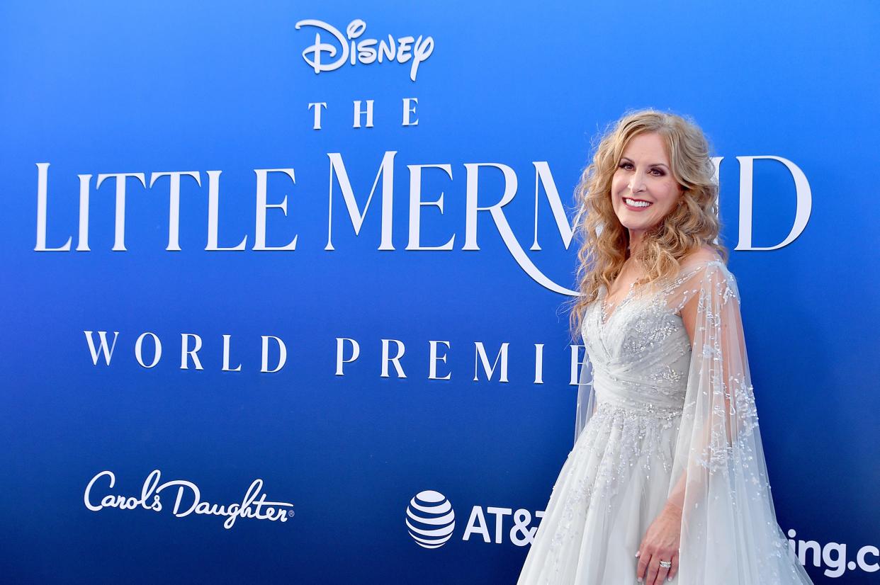 Jodi Benson, who voiced Ariel in the original animated movie, arrives at the world premiere of "The Little Mermaid" on Monday, May 8, 2023, at the Dolby Theatre in Los Angeles. (Photo by Jordan Strauss/Invision/AP)
