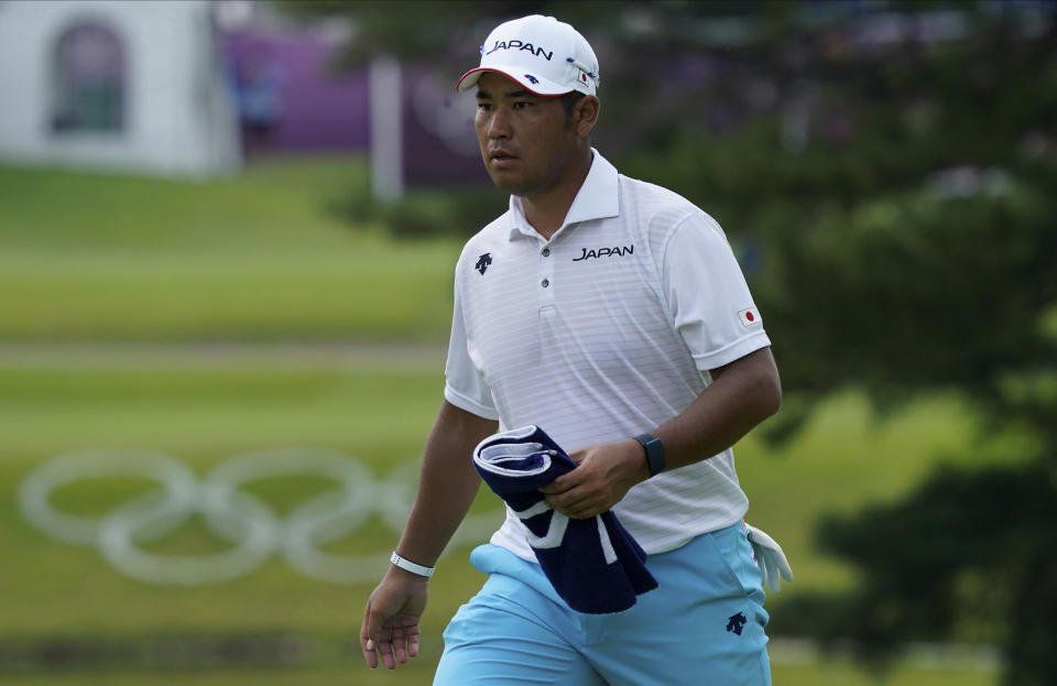 Hideki Matsuyama of Japan walks on 10th hole during the second round of the men's golf event at the 2020 Summer Olympics on Friday, July 30, 2021, at the Kasumigaseki Country Club in Kawagoe, Japan. (AP Photo/Matt York)