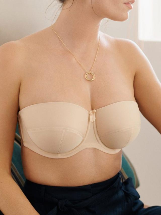 I'm a 32H, my favorite strapless bra is supportive but I can still