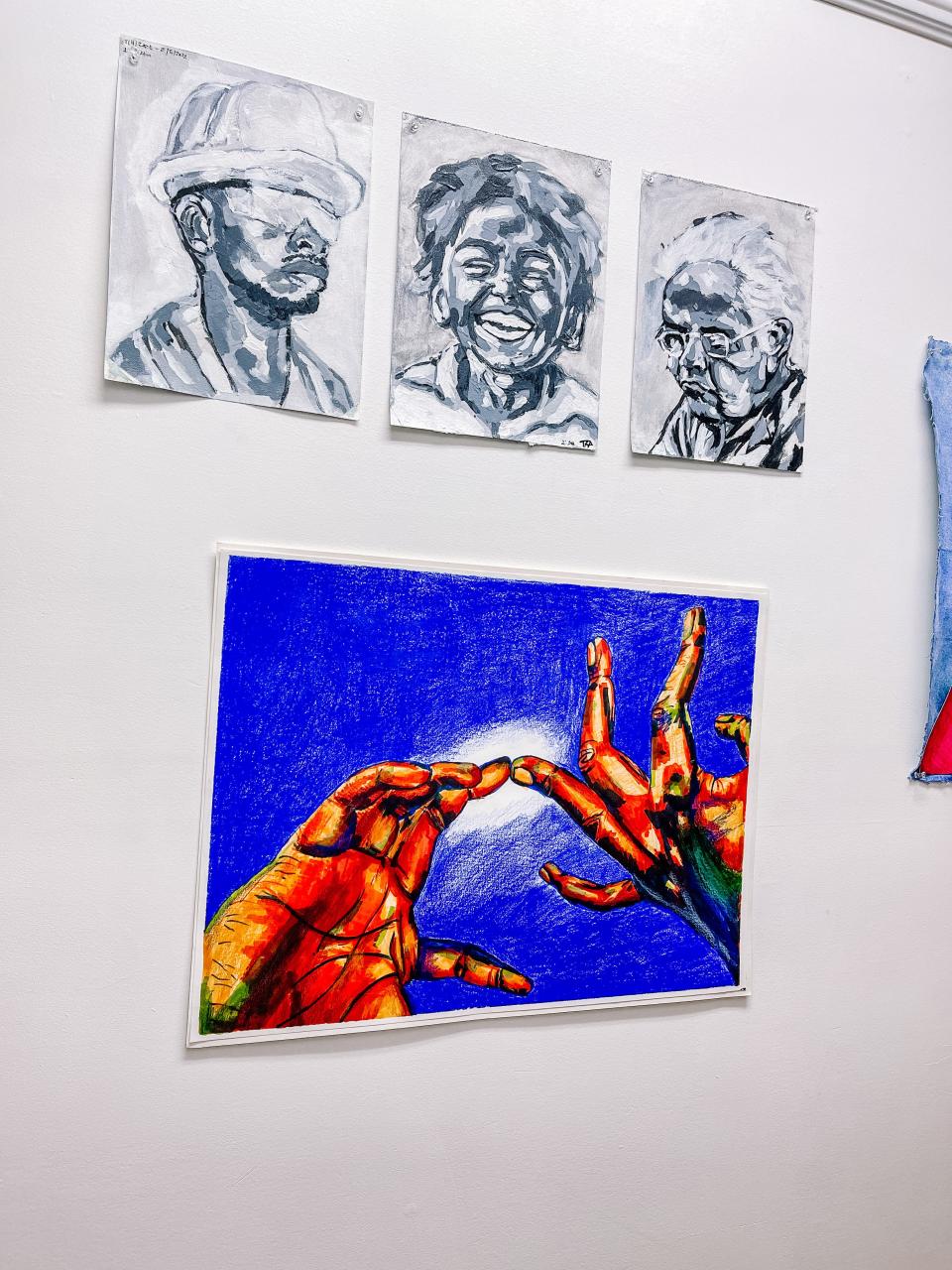 A few pieces of Trinity Anthony's artwork on display at The Bottom from now until Aug. 13.