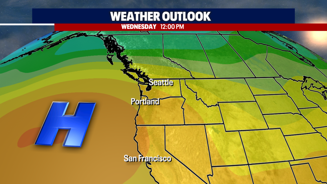 <div>A ridge of high pressure just offshore will bring sunshine to the Pacific Northwest through Wednesday.</div> <strong>(FOX 13 Seattle)</strong>