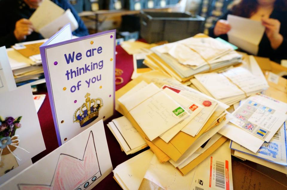 Well-wishers have sent hundreds of cards to the royal family following the Queen’s death (Victoria Jones/PA)