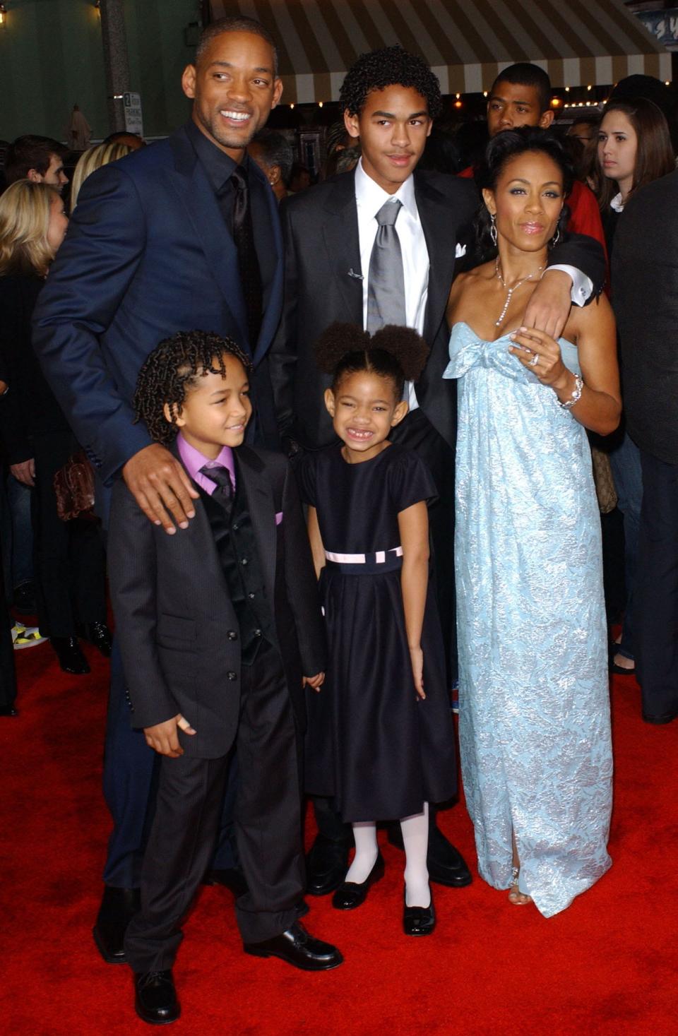 The Smith family at "The Pursuit Of Happyness" premiere on December 6, 2006.