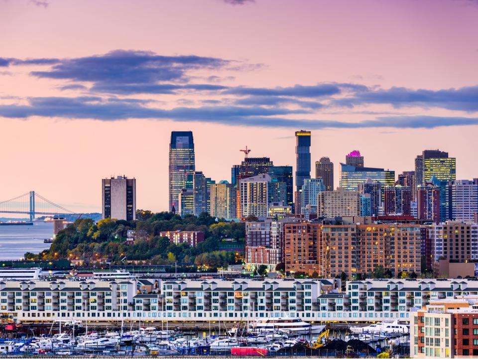 Exchange Place, Jersey City, New Jersey skyline.