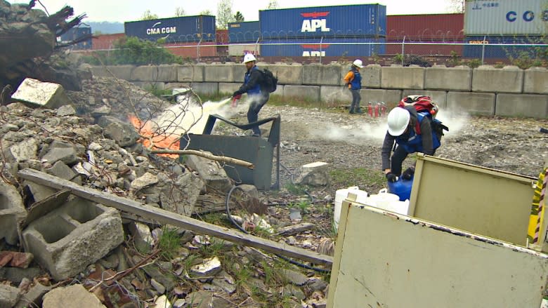 'As realistic as it can get': Mock disaster zone trains volunteers for the 'Big One' in B.C.