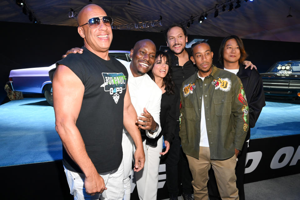 Vin Diesel, Tyrese Gibson, Michelle Rodriguez, Louis Leterrier, Ludacris, and Sung Kang