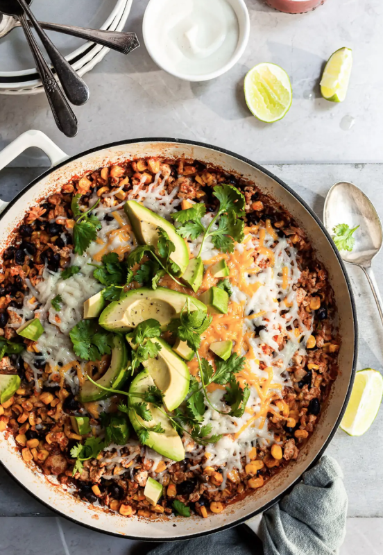 Crumbs and Caramel<p>Making a delicious and healthy vegan meal does not get any easier than this Mexican inspired rice casserole. Perfect for busy weeknights and filled with the goodness of beans, corn and rice for a budget friendly plant-based dinner!</p><p><strong>Get the recipe: <a href="https://crumbsandcaramel.com/easy-vegan-mexican-rice-casserole/" rel="sponsored" target="_blank" data-ylk="slk:Easy Vegan Mexican Rice Casserole;elm:context_link;itc:0;sec:content-canvas" class="link ">Easy Vegan Mexican Rice Casserole</a></strong></p>