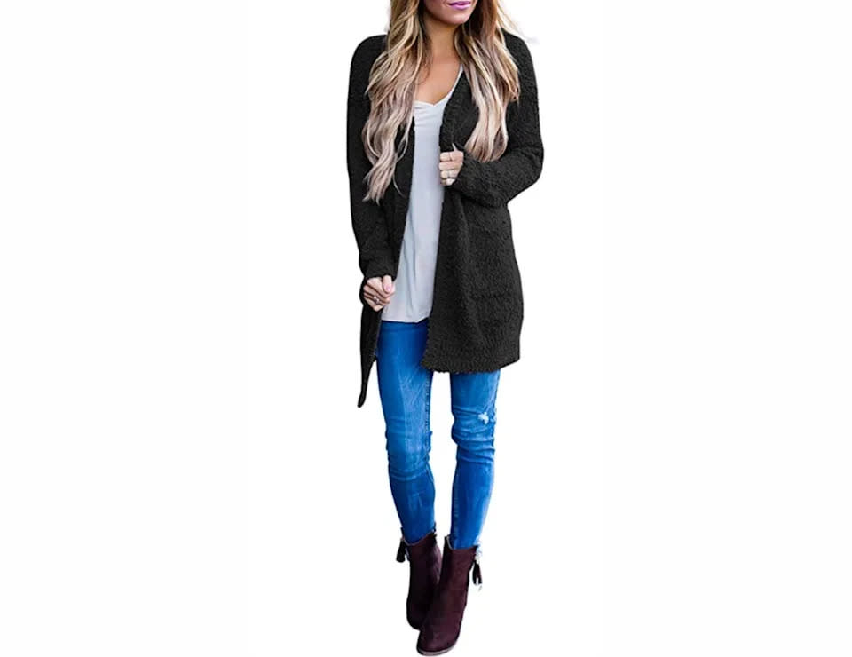 MEROKEETY Women's Long Sleeve Soft Chunky Knit Sweater Open Front Cardigan (Photo: Amazon)