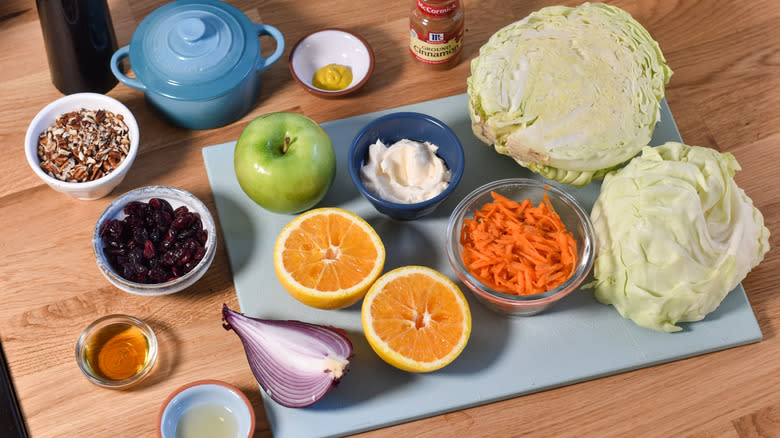 ingredients cabbage thanksgiving slaw