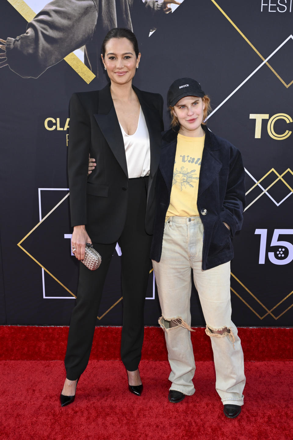 Emma Heming Willis and Tallulah Willis at the 2024 TCM Classic Film Festival Opening Night screening of "Pulp Fiction" held at TCL Chinese Theatre IMAX on April 18, 2024 in Los Angeles, California. (Photo by Gilbert Flores/Variety via Getty Images)