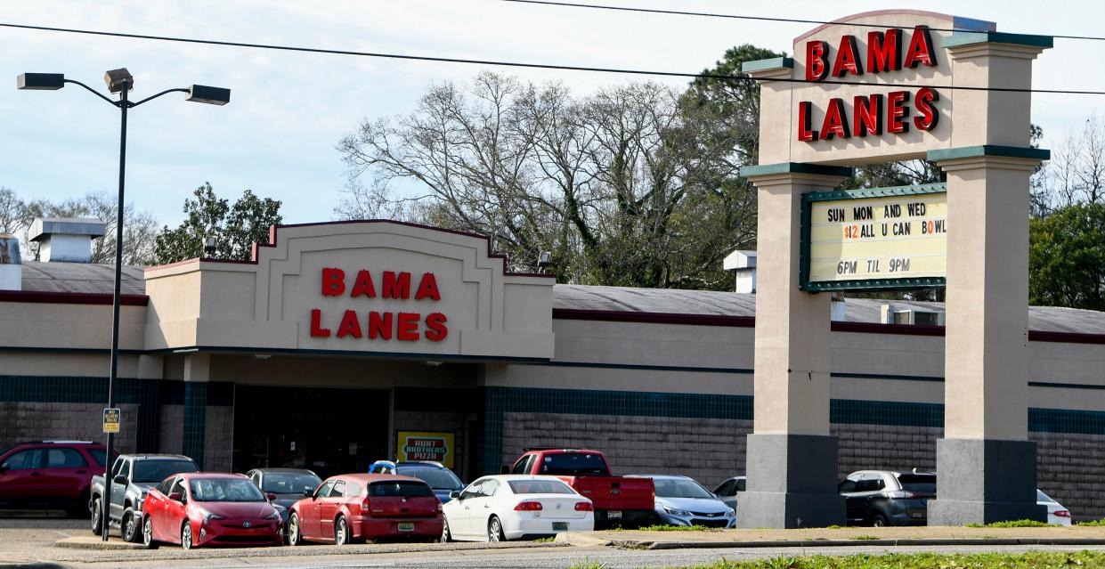 Bama Lanes on Atlanta Highway in Montgomery, Ala., on Monday January 10, 2022.